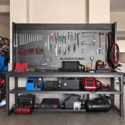Workshop tool wall and diagnostic equipment