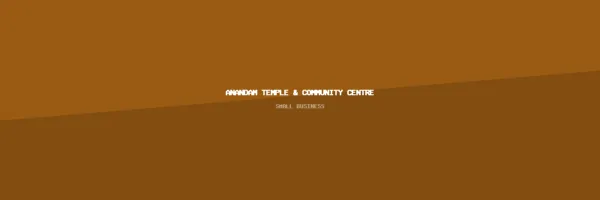 Anandam Temple & Community Centre mini-site preview