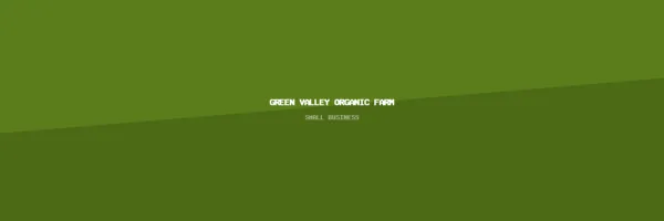 Green Valley Organic Farm mini-site preview